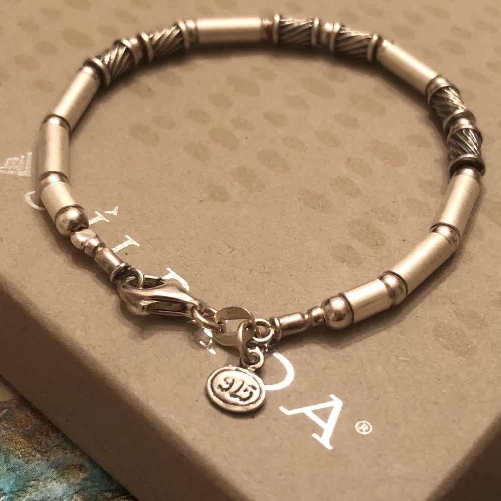 Vintage Silpada Polished and Matte Sterling Silver Bracelet B0477 - Picture 6 of 16